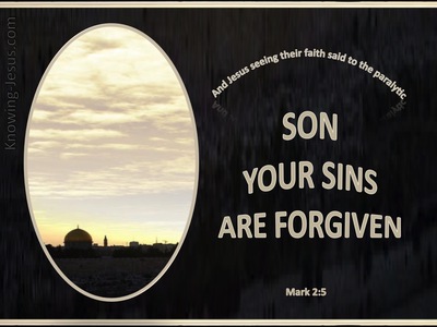 Mark 2:5 Your Sins Are Forgiven  (brown)